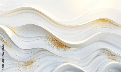 Digital white wave curve sculpture abstract graphic poster web page PPT background