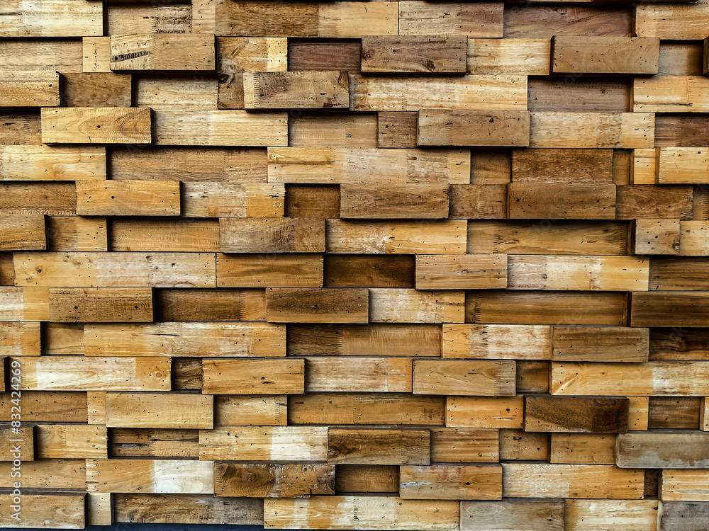 Wooden Blocks Wall, Wood texture of cut tree trunk for background. Rustic plank panel, Wall background. Mosaic wood texture wall panel as background. Texture of decorative panel. Wall or floor boards Wooden Blocks Wall, Wood texture of cut tree trunk for background. Rustic plank panel, Wall background. Mosaic wood texture wall panel as background. Texture of decorative panel. Wall or floor boards