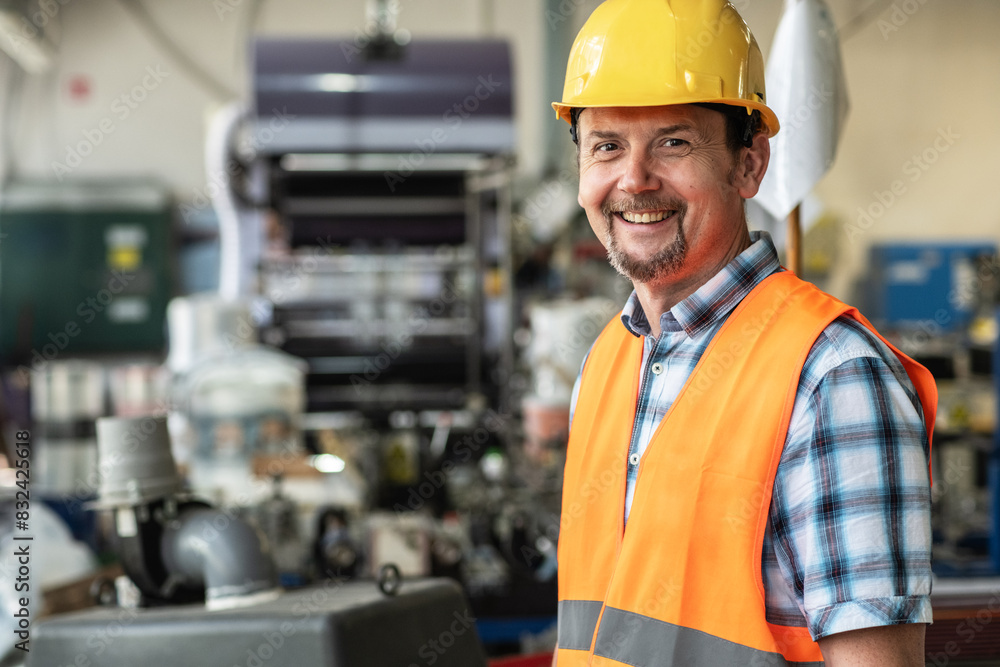 The portrait of supervisor stands confidently on the factory line, overseeing the production process. The portrait of supervisor stands confidently on the factory line, overseeing the production process.