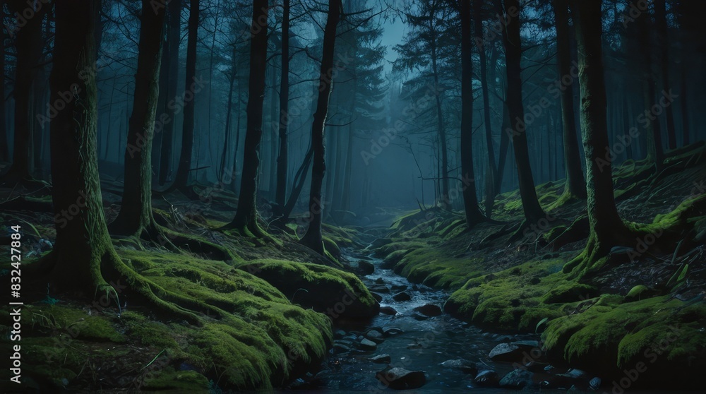 Obraz premium Mystical Forest Stream