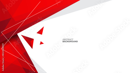 red abstract geometric background. suitable for corporate poster, business banner, presentation, flyer, journal report cover.