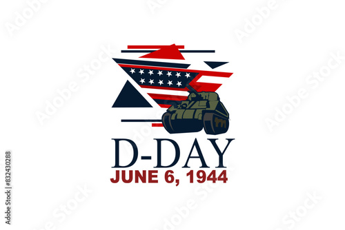 June 6, 1944. D-day, Normandy Landing vector illustration. Suitable for greeting card, poster and banner 