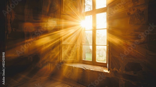 Sunlight streaming through an open window, representing the warmth and hope of freedom
