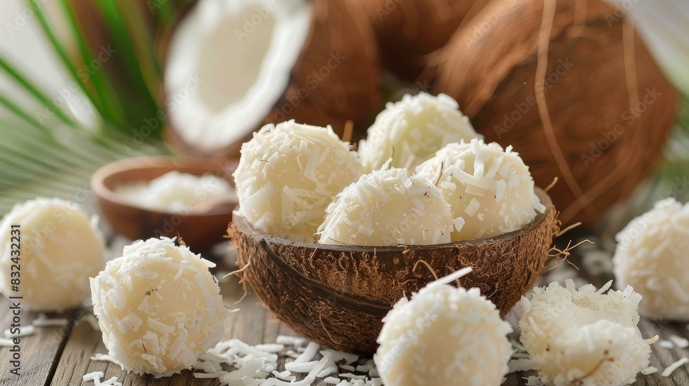 Balls made of coconut