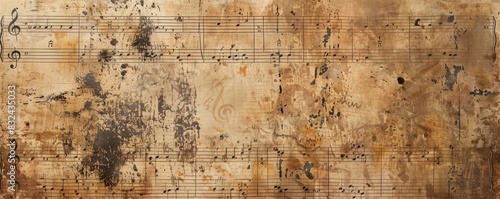 a image of a piece of music with notes on it photo