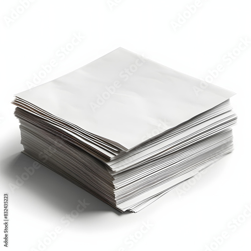 Receipt paper png sticker isolated on white background, minimalism, png
 photo