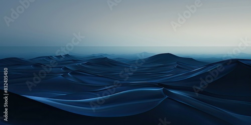 a image of a blue ocean with a mountain in the background