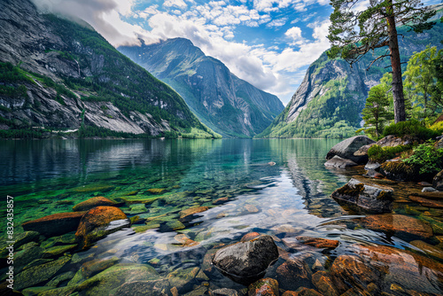 Scenic fjord landscape in Norway