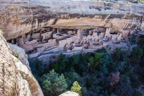 The famous Cliff Palace in Mesa Verde National Park in Colorado, USA