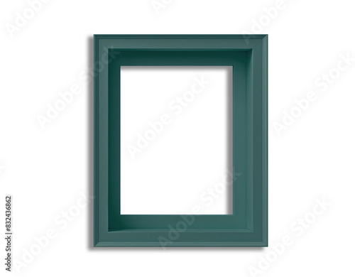 Simple green tone square frame on a transparent background in PNG format. This simple design is free of pattern. Provides flexibility and ease of use for a variety of graphic design projects.