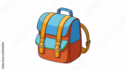 A backpack is a bag with two ss that can be carried on ones back for convenience.. Cartoon Vector.