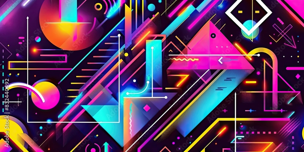 a image of a colorful abstract design with geometric shapes a image of a colorful abstract design with geometric shapes