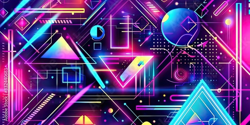 a image of a colorful abstract background with geometric shapes