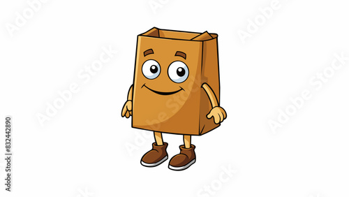 A plain brown rectangular piece of material lightweight and flexible made from compressed paper fibers. It has a slightly rough texture and can be. Cartoon Vector.