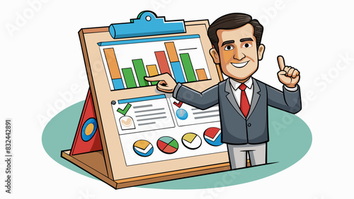 A politicians passionate and detailed manifesto printed on highquality paper with colorful graphs and statistics is meant to convince voters of their. Cartoon Vector.