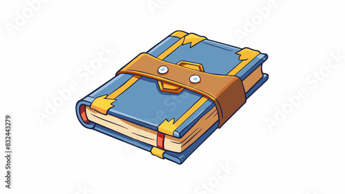 A ripped book cover being taped back together preserving its appearance and keeping its pages protected.. Cartoon Vector.