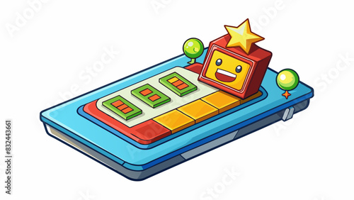 A seemingly harmless game that requires users to continuously level up and beat their previous score. With its simple yet addicting concept hours seem. Cartoon Vector.