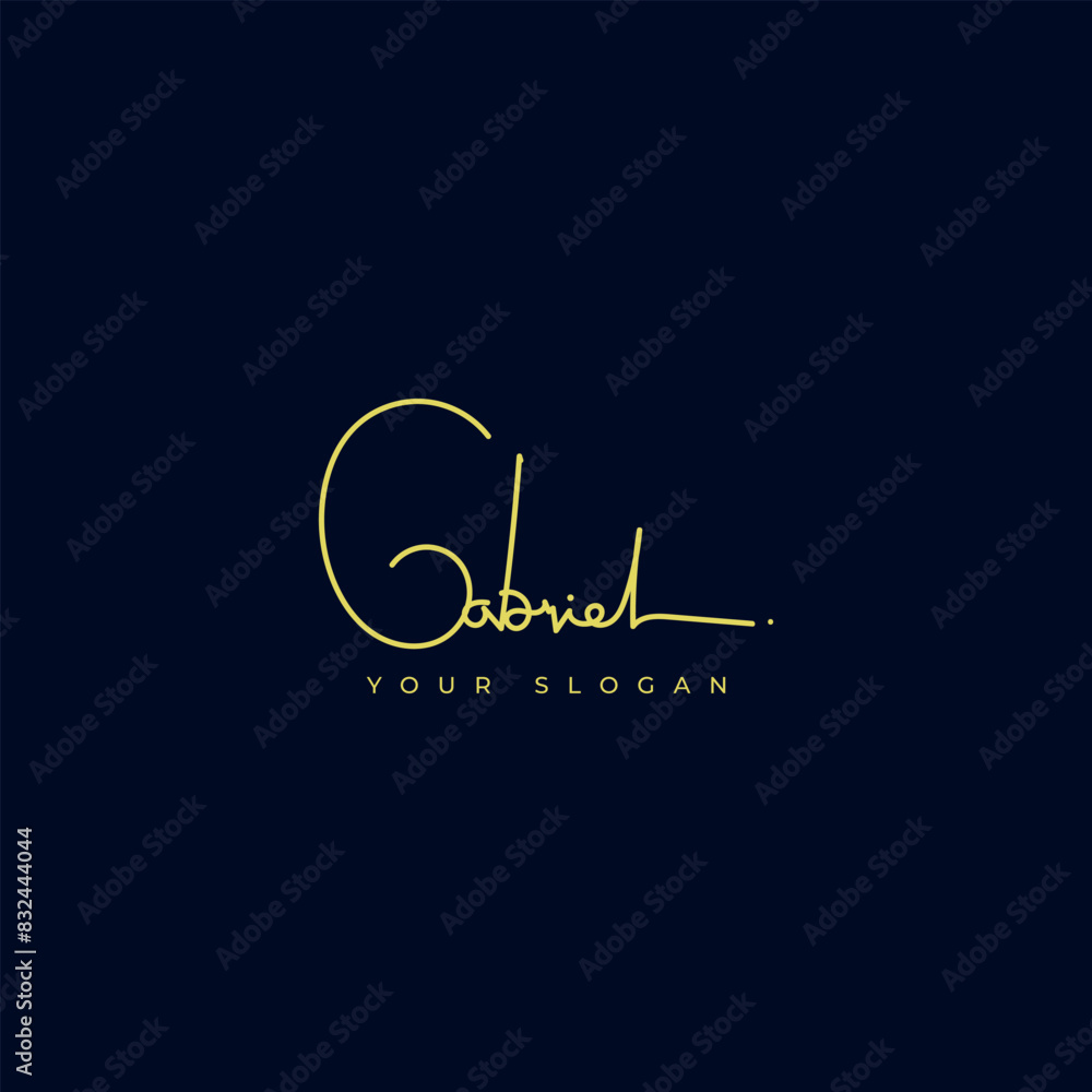Gabriel name signature logo vector design Gabriel name signature logo vector design