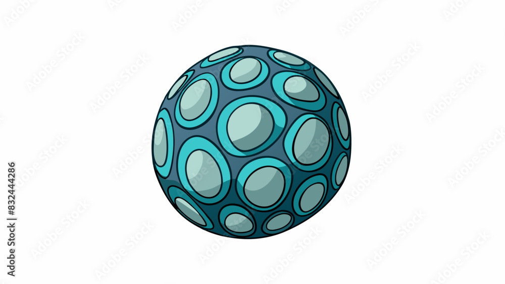 A small round pebble with smooth shiny surfaces each with a unique pattern and color.. Cartoon Vector. A small round pebble with smooth shiny surfaces each with a unique pattern and color.. Cartoon Vector.