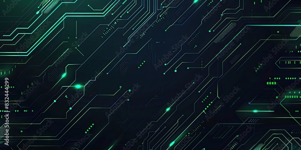 a image of a green circuit board with many lines a image of a green circuit board with many lines