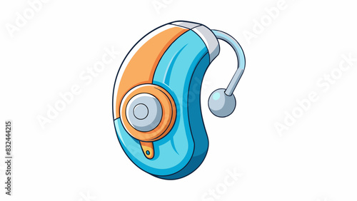 A small hollow tube with a bulbous end attached to the side of a head. It is made of flexible material and helps to amplify and transmit sound waves. Cartoon Vector.