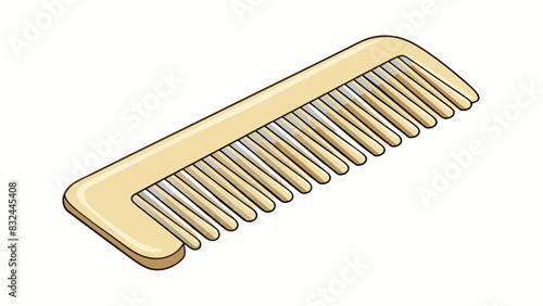 A tiny ivorycolored object with multiple ridges along its edge resembling a miniature comb. It is hard and durable and is used for biting and food.. Cartoon Vector.