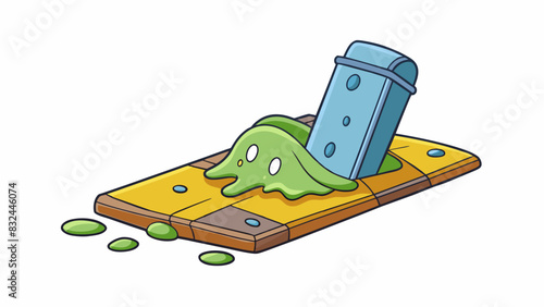 A wet and slippery object that slides against your palm and leaves a slight residue.. Cartoon Vector.