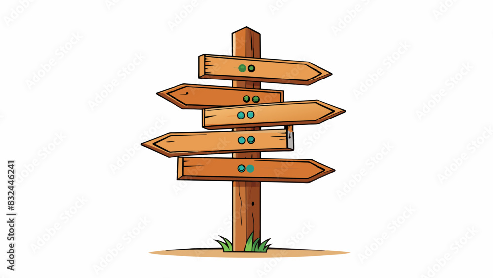 Photo & Art Print A wooden signpost at a crossroads with multiple