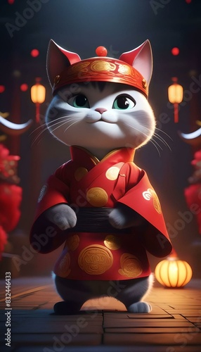 chinese new year cat
