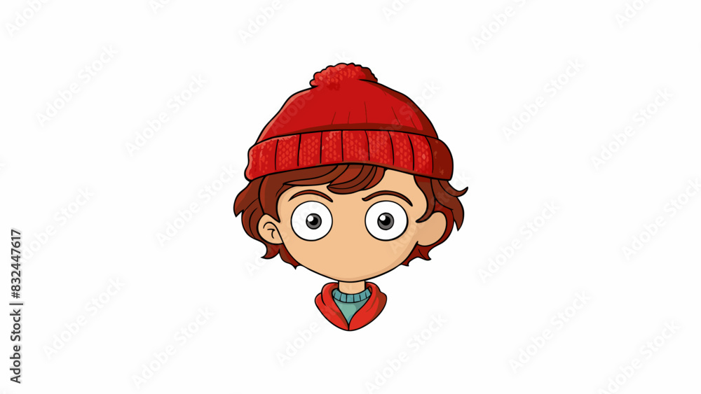 Even in the coldest weather Harry refused to part with his beloved wool beanie. The faded red hat sat comfortably on his head its brim slightly frayed. Cartoon Vector. Even in the coldest weather Harry refused to part with his beloved wool beanie. The faded red hat sat comfortably on his head its brim slightly frayed. Cartoon Vector.