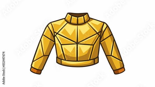 Finally we have a quirky and unique jumper that is sure to make a statement. Its a cropped metallic gold jumper with a bold geometric pattern. The. Cartoon Vector.