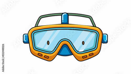 In a science lab a pair of safety goggles is critical for protecting the eyes from potentially harmful chemicals or flying debris. The clear. Cartoon Vector.