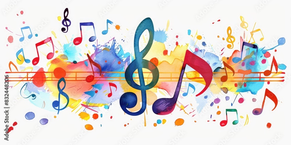 a image of a colorful musical note with many musical notes a image of a colorful musical note with many musical notes