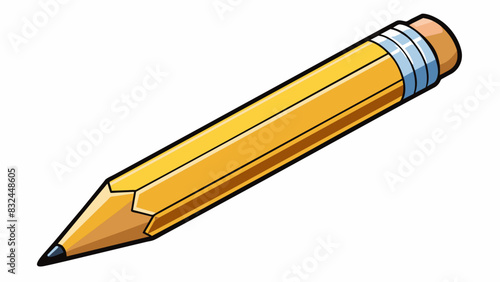Necessarily the pencil had a shard point and a smooth cylindrical body perfect for precise writing and drawing.. Cartoon Vector.