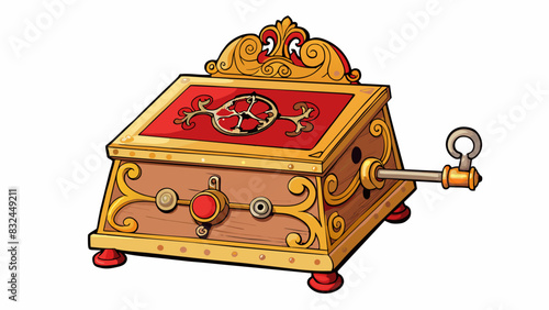 The antique music box appeared innocent enough delicately crafted with intricate designs and a hauntingly beautiful melody. But beneath its charming. Cartoon Vector.