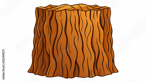The bark was thick and furrowed resembling the wrinkled skin of an elephant. Its uneven texture was highlighted by deep vertical grooves that ran the. Cartoon Vector.