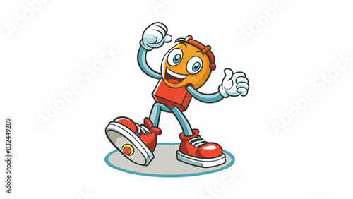 The beat of a dancers feet as they tap and stomp to the rhythm of the music. The shoes they wear have metal plates on the bottom which make a sharp. Cartoon Vector.