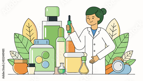 The buyer is a healthconscious individual on the lookout for natural and organic skincare products. They pay attention to ingredient lists and avoid. Cartoon Vector.