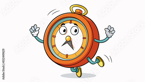 The clock displayed the incorrect time even after resetting it multiple times leading to missed appointments. Timing mechanism error incorrect time. Cartoon Vector.
