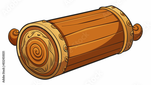 The final roll was a large rectangular shape with a flat bottom. It was made of dark heavy wood and had intricate carvings along its sides. When. Cartoon Vector.