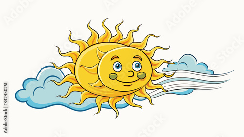 The gentle breeze on a hot summer day providing relief and refreshing coolness representing Gods peaceful presence and comfort in times of struggle.. Cartoon Vector.