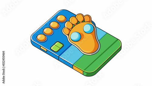 The length of a babys foot which is about the size of a credit card.. Cartoon Vector.