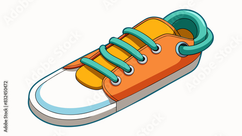 The length of a shoelace which is approximately the width of an adults index finger.. Cartoon Vector.