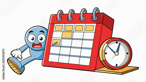 The looming deadline threatened to derail the entire project with hours of work still left to be done and no sign of progress.. Cartoon Vector.