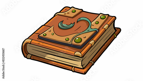 The old book had an apparent aura of mystery with its faded cover and worn pages. The intricate illustrations seemed to come alive under the readers. Cartoon Vector.