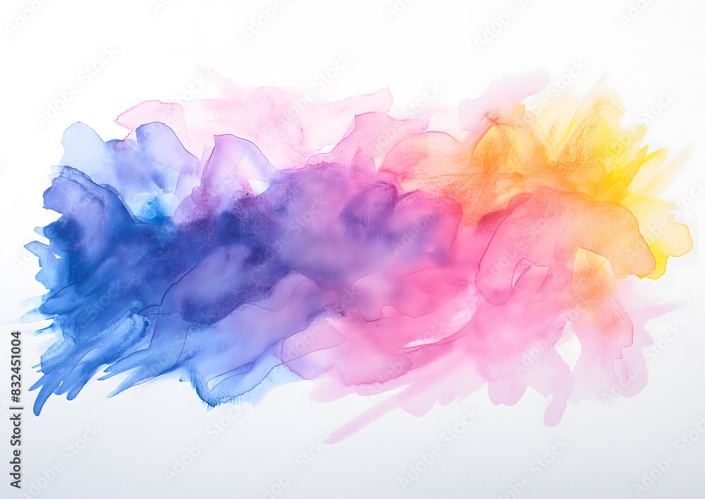 Colorful Abstract Watercolor Smoke Cascade Background