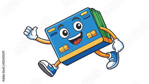 The swiping motion of the credit card was quick and effortless allowing the customer to complete their purchase in seconds.. Cartoon Vector.