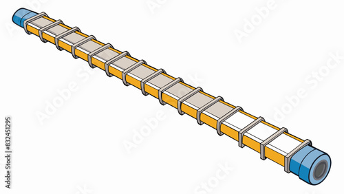 The telescoping ladder had multiple sections that could be pulled out to extend its length making it easy to reach high places.. Cartoon Vector.