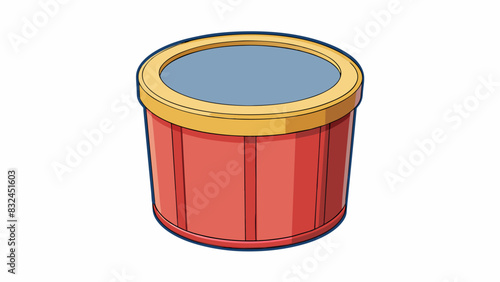This object is a cylinder shape with a flat top and bottom. It is made of a hard smooth material and has a large circular opening at the top. It is. Cartoon Vector.
