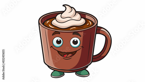 This taste is rich and velvety like sipping on a decadent mug of hot chocolate. The smoothness of melted chocolate coats the tongue while a touch of. Cartoon Vector.